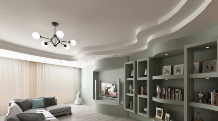 Натяжные потолки для зала