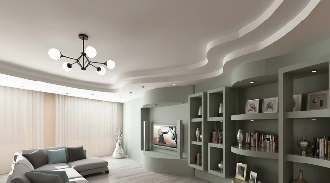 Натяжные потолки для зала