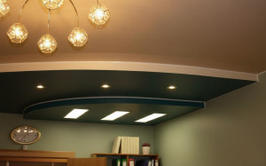 Двухуровневые натяжные потолки