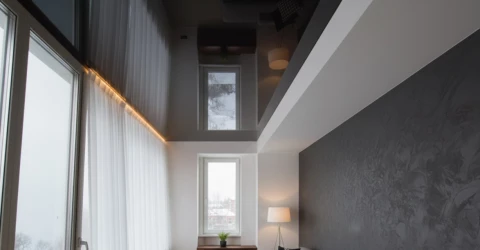 Одноуровневые натяжные потолки