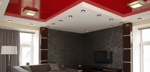 Красные натяжные потолки