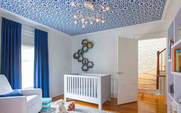 Белый матовый потолок с фотопечатью для детской
